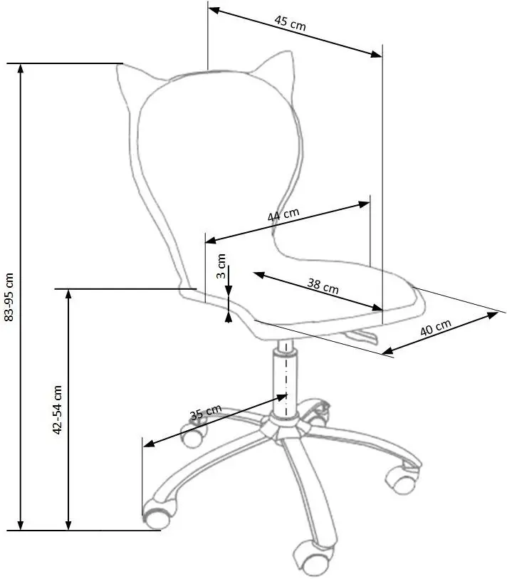 Fotoliu Halmar Kitty 2 (White/Pink)