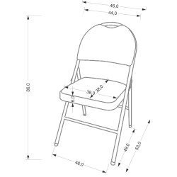 Scaun pliabil Halmar K566 (Black) Thumb