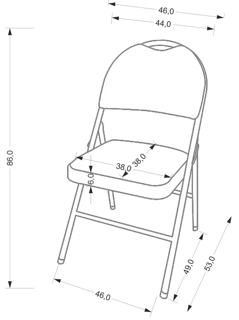 Scaun pliabil Halmar K566 (Black)