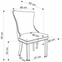 Стул Halmar Alda (Dark Green/Black) Thumb
