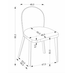 Стул Halmar Basso Cremona 14 (Beige/Light Walnut) Thumb