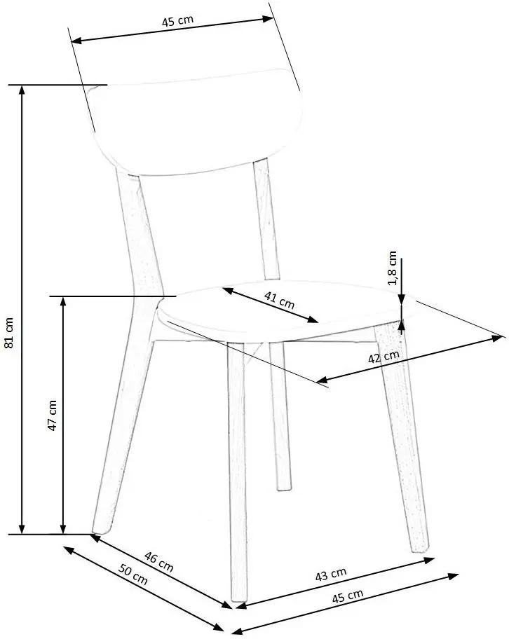 Scaun Halmar Buggi (Natural/White)