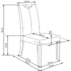 Scaun Halmar Caro (Beech/Cream) Thumb