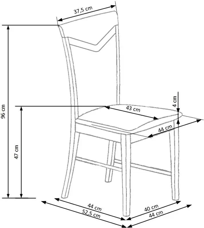 Scaun Halmar Citrone (Walnut Dark/Beige Light)