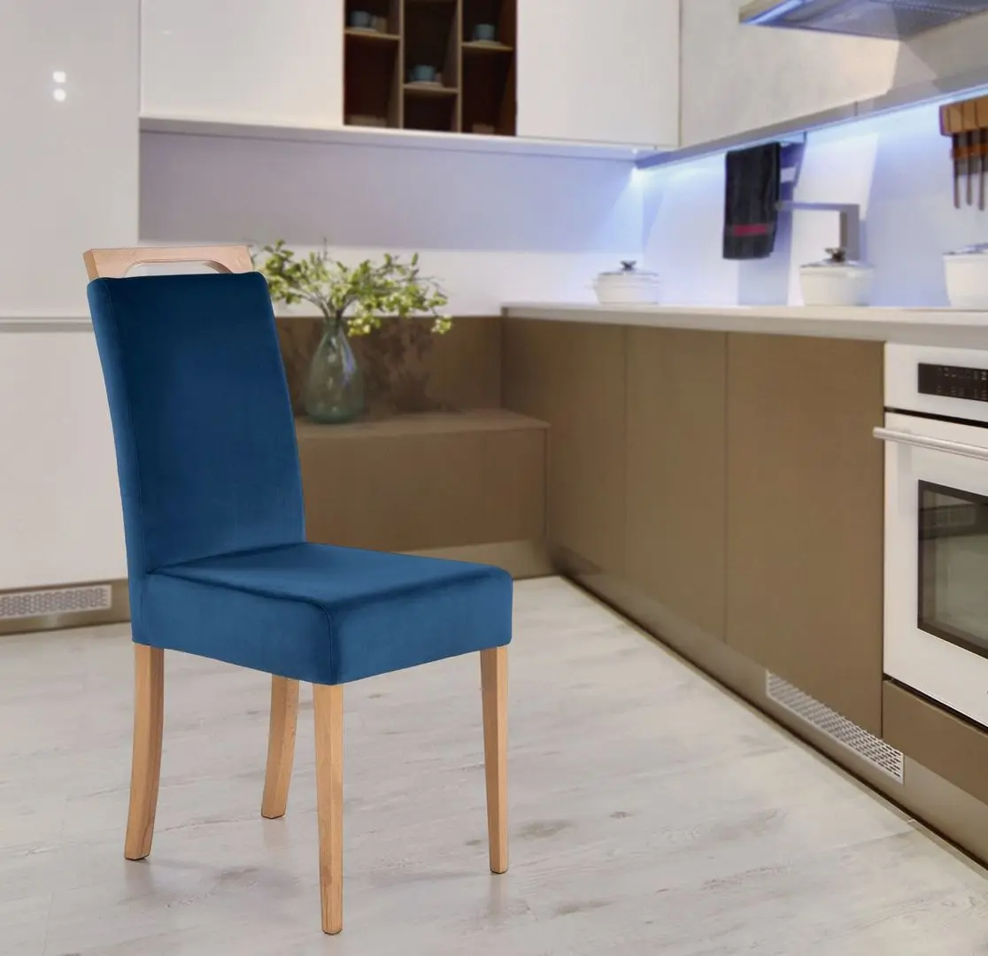 Scaun Halmar Clarion Monolith 77 (Dark Blue/Honey Oak)