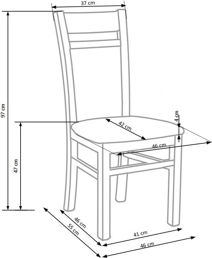 Scaun Halmar Gerard 2 (Walnut Dark/Beige)