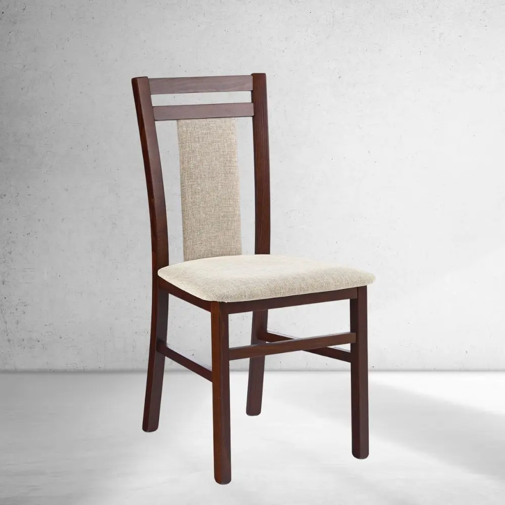 Scaun Halmar Hubert 8 Lars 07 (Dark Walnut/Beige)
