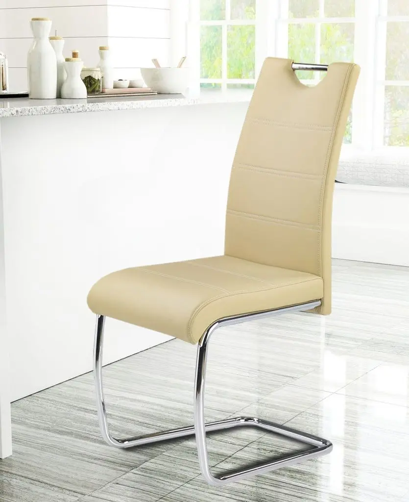 Scaun Halmar K211 (Beige/Chrome)