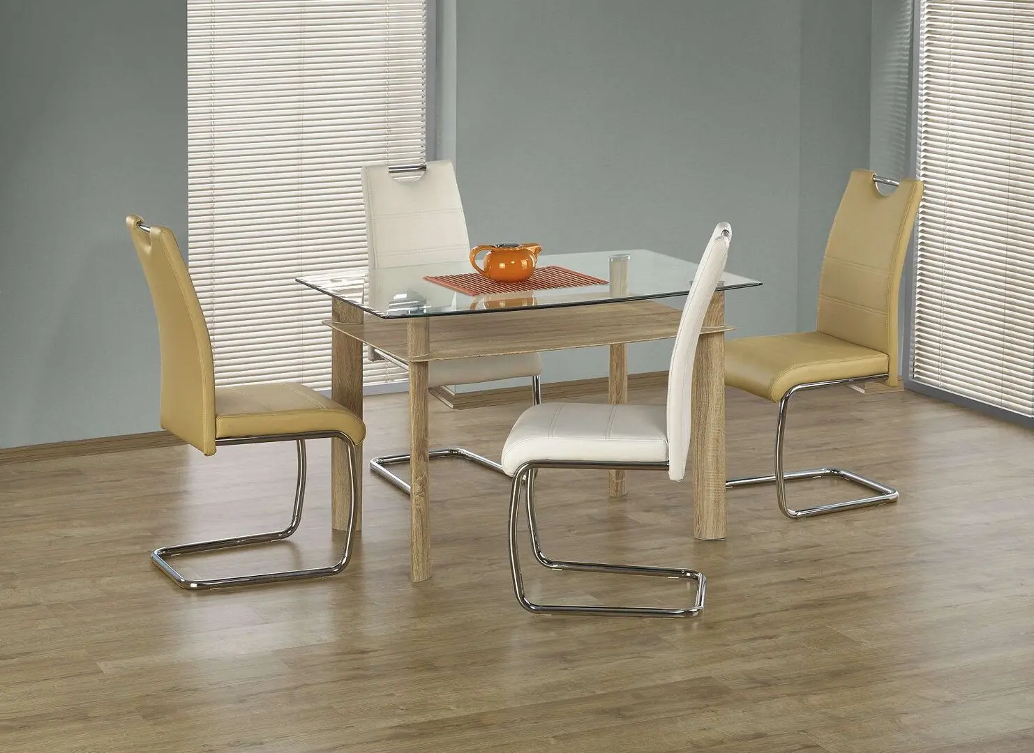 Scaun Halmar K211 (White/Chrome)