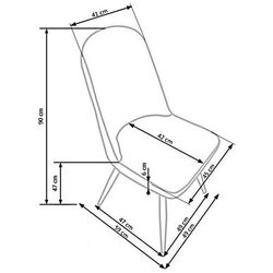 Стул Halmar K214 (Gray/Honey Oak) Thumb