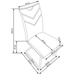 Scaun Halmar K224 (Gray/Chrome) Thumb