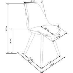 Scaun Halmar K245 (Transparent/White) Thumb