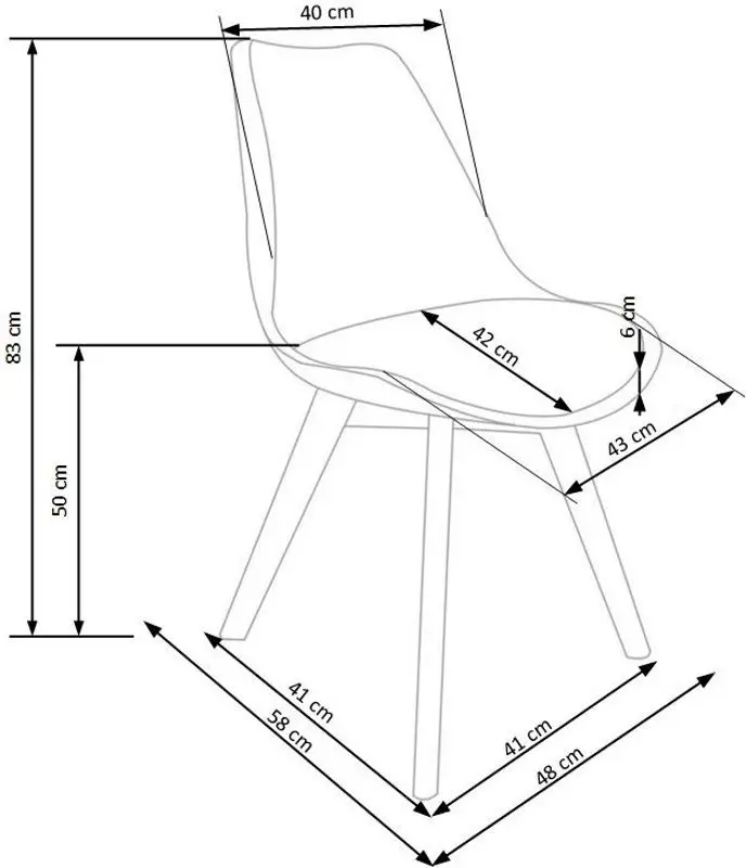Scaun Halmar K245 (Transparent/White)