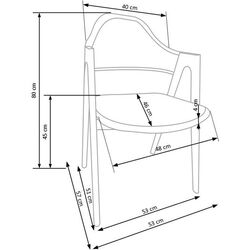 Scaun Halmar K247 (Gray/Honey Oak) Thumb