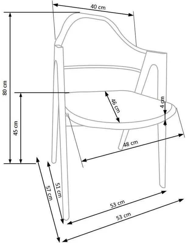 Scaun Halmar K247 (White/Honey Oak)