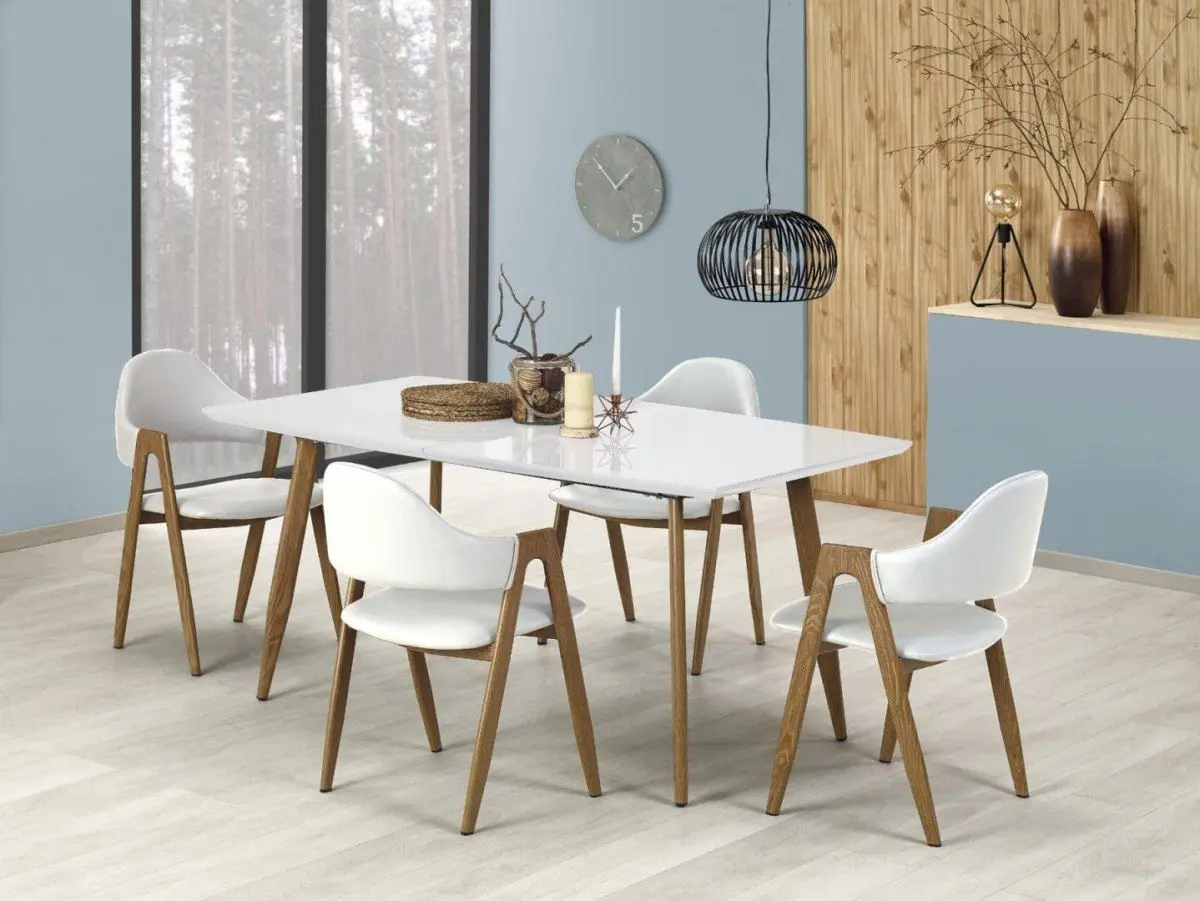 Scaun Halmar K247 (White/Honey Oak)