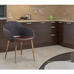 Scaun Halmar K304 (Dark Grey/Brown)