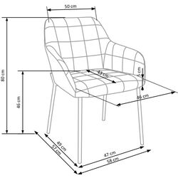 Scaun Halmar K305 (Black/Green Dark) Thumb