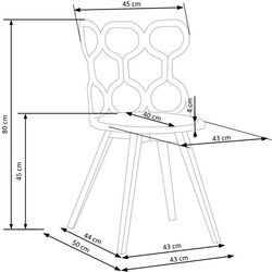Scaun Halmar K308 (White/Gray/Natural) Thumb