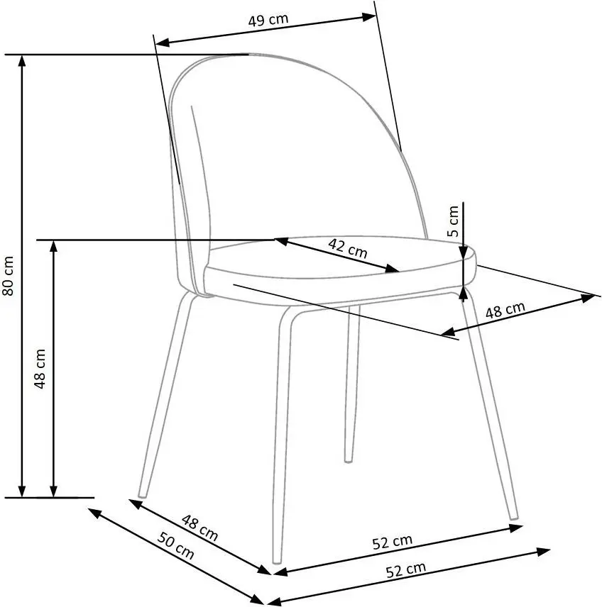 Стул Halmar K314 (Black/Blue)
