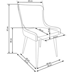 Scaun Halmar K333 (Black/Gray Light/Gray Dark) Thumb