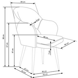 Стул Halmar K364 (Gray) Thumb