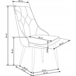 Scaun Halmar K365 (Dark Blue/Black) Thumb