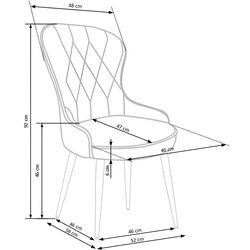 Scaun Halmar K366 (Beige/Black) Thumb