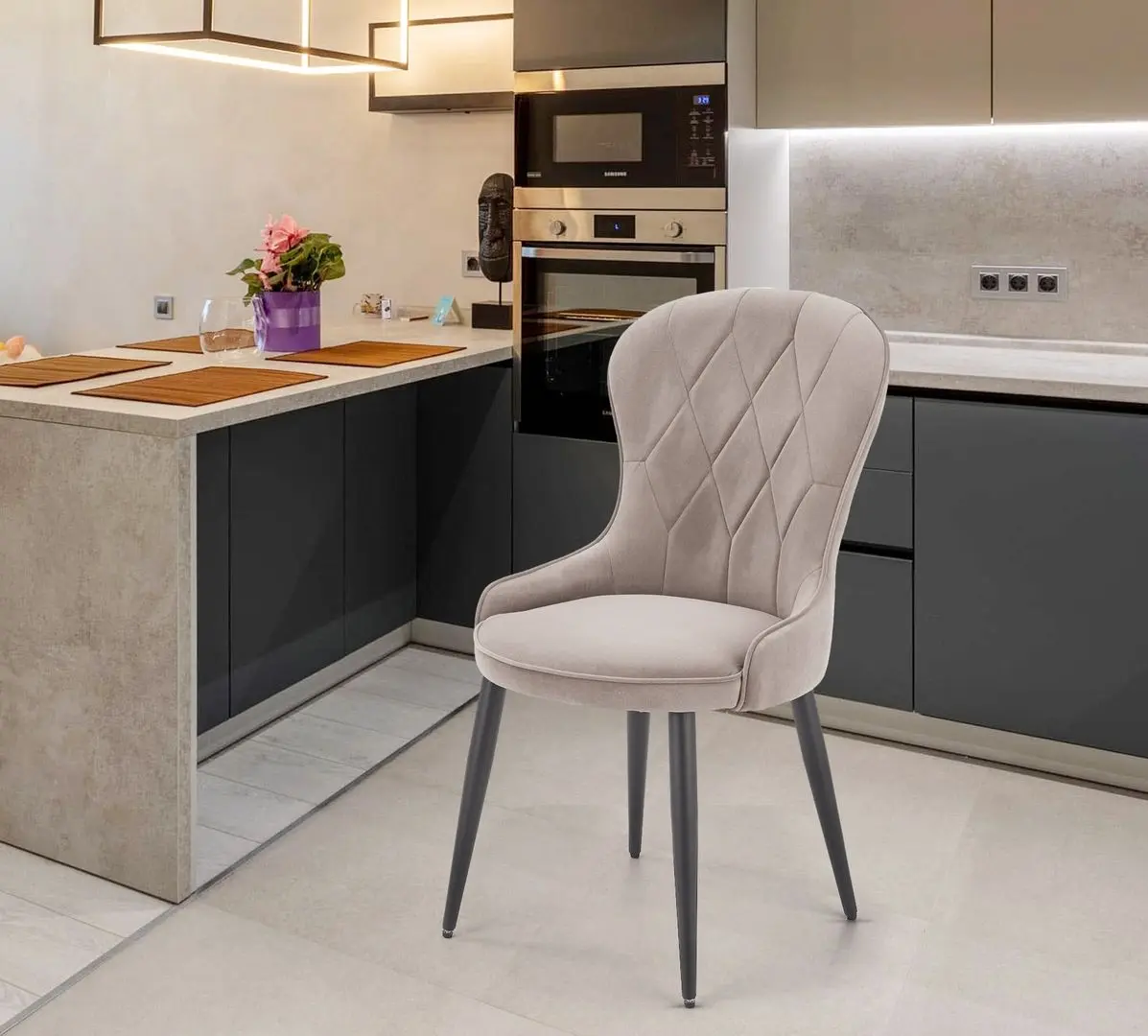 Scaun Halmar K366 (Beige/Black)