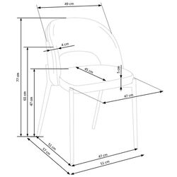 Scaun Halmar K373 (Beige/Black) Thumb