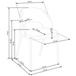 Scaun Halmar K373 (Mustard/Black) Thumb