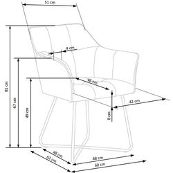 Scaun Halmar K377 (Beige) Thumb