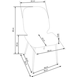 Scaun Halmar K381 (Gray/Gold) Thumb