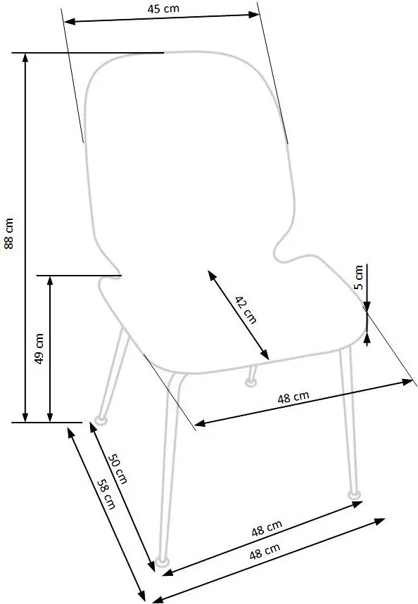 Scaun Halmar K381 (Gray/Gold)