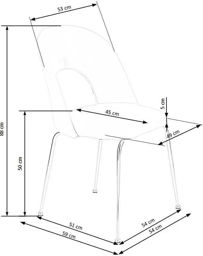 Scaun Halmar K385 (Light Pink)