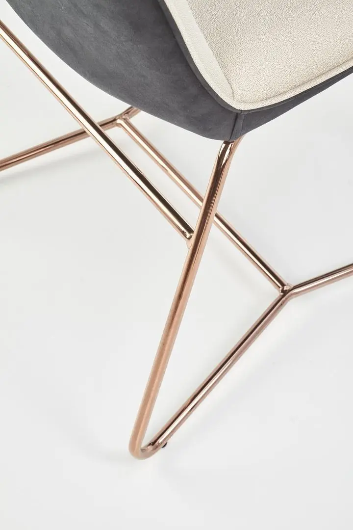 Стул Halmar K390 (Cream/Dark Gray/Rose Gold)