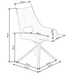 Scaun Halmar K409 (Gray) Thumb