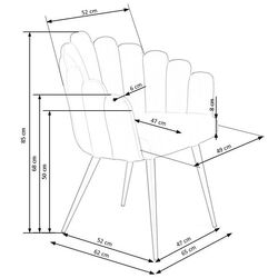 Scaun Halmar K410 (Mustard/Black) Thumb