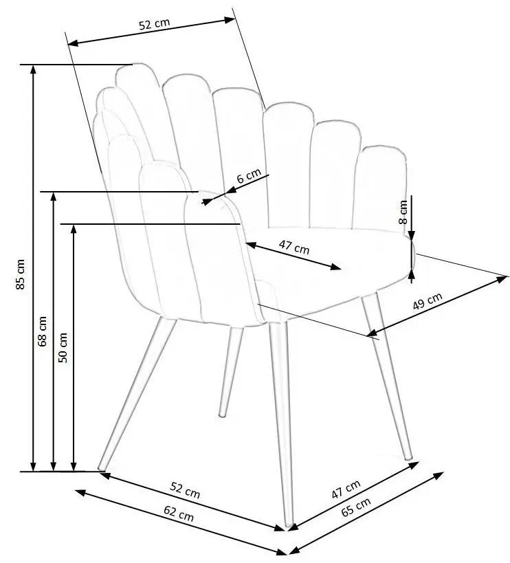 Scaun Halmar K410 (Mustard/Black)