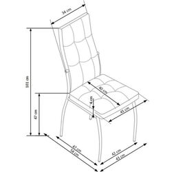 Scaun Halmar K416 (Beige/Inox) Thumb