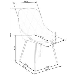 Стул Halmar K437 (Gray/Black/Gold) Thumb