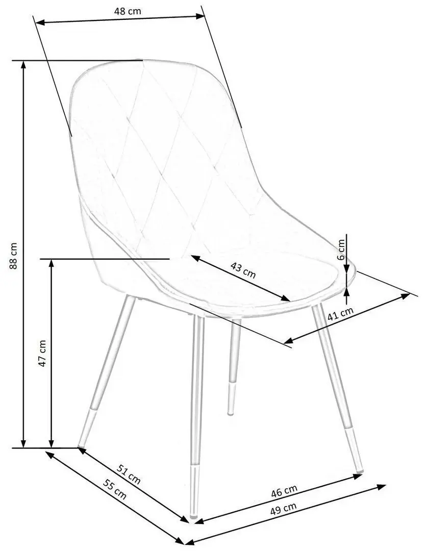 Стул Halmar K437 (Gray/Black/Gold)