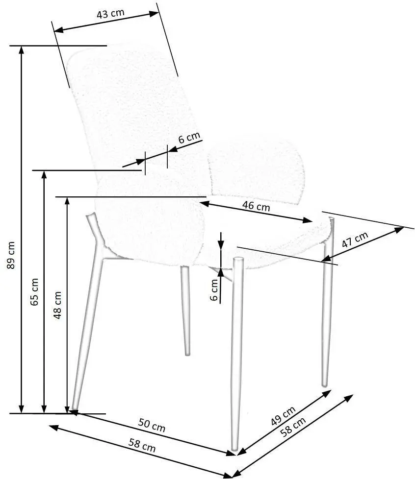 Стул Halmar K477 (Cream/Black)