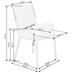 Scaun Halmar K481 (Beige/Black) Thumb