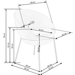 Scaun Halmar K482 (Beige/Black) Thumb