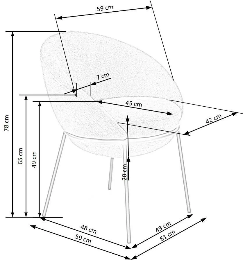 Scaun Halmar K482 (Beige/Black)