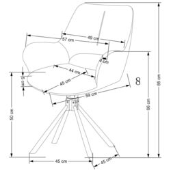 Scaun Halmar K494 (Gray/Black) Thumb