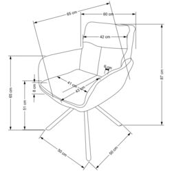 Scaun Halmar K495 (Beige/Black) Thumb