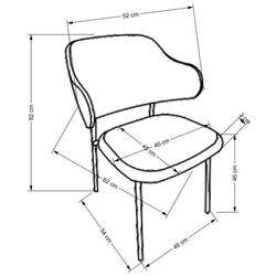 Scaun Halmar K497 (Cream/Black) Thumb