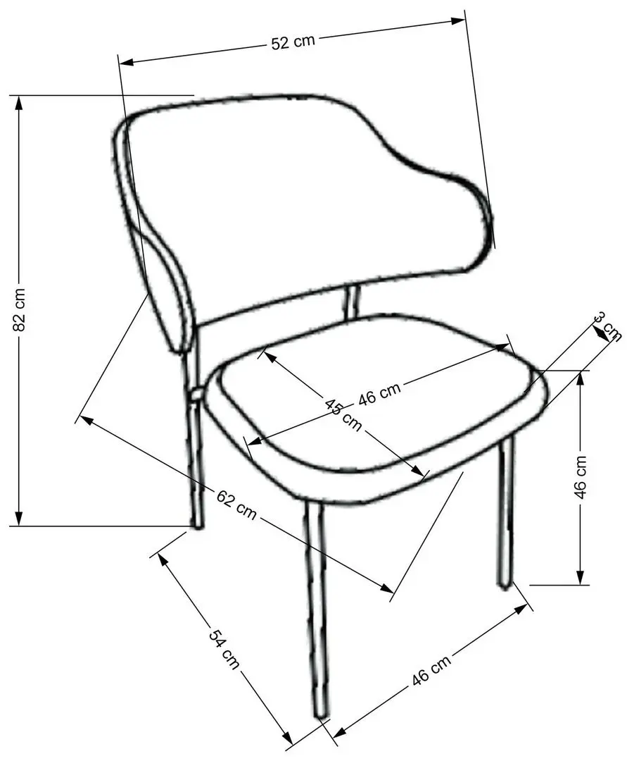 Scaun Halmar K497 (Cream/Black)